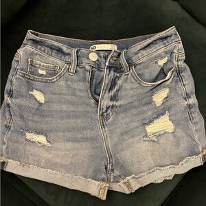 SO Light Blue Distressed Jean Shorts